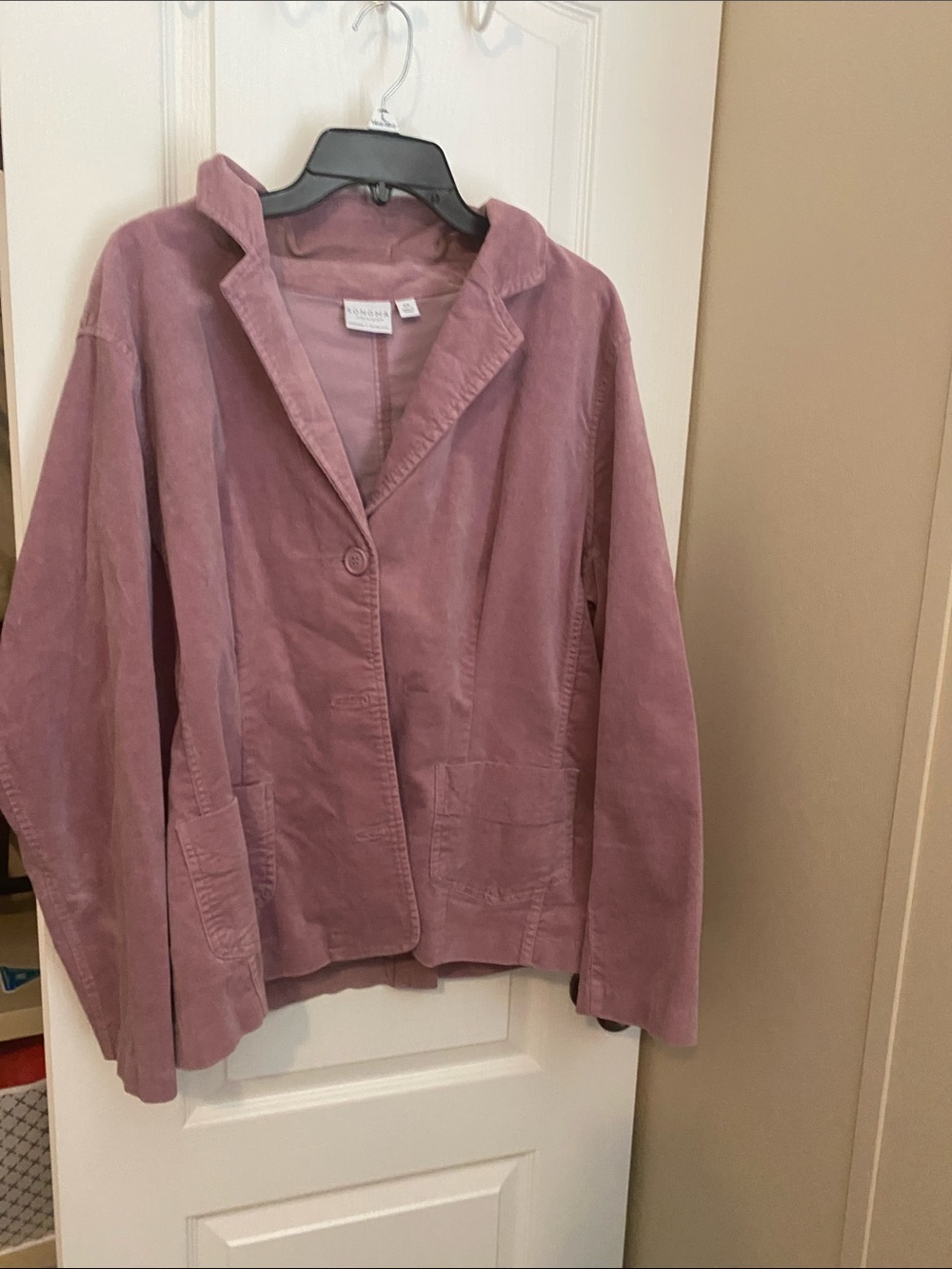 Sonoma Mauve Single-Button Casual Blazer